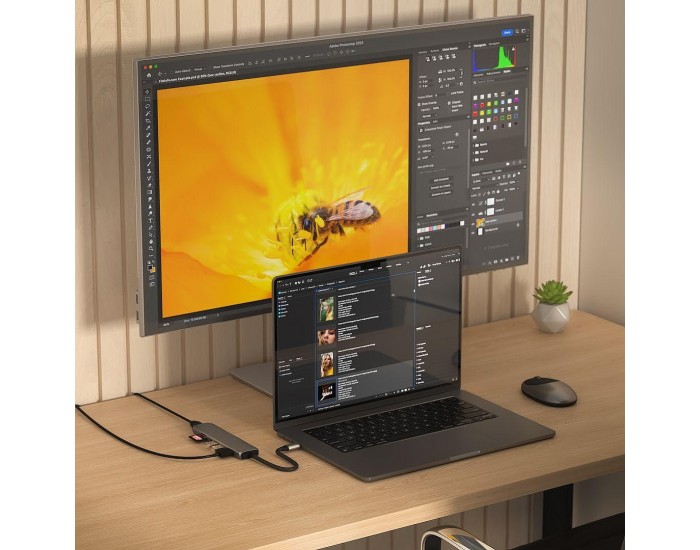 HUB USB Satechi 7-in-1 USB-C Slim Multiport Adapter ST-P7SM HUB USB Satechi 7-in-1 USB-C Slim Multiport Adapter ST-P7SM