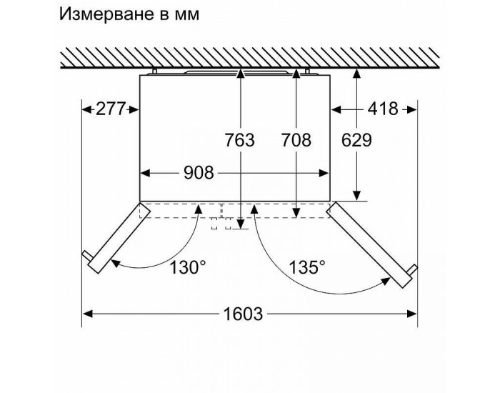 Хладилник Side-by-Side Bosch KAG93AIEP , 560 l, E , No Frost , Инокс