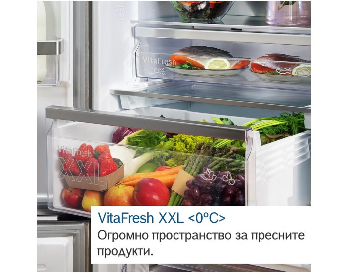 Хладилник с фризер Bosch KGN397LEQ , 368 l, E , No Frost , Инокс