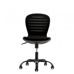 Детски стол RFG Flexy Black, дамаска и меш, черна седалка, черна облегалка - Детски столове