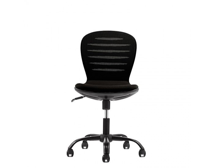 Детски стол RFG Flexy Black, дамаска и меш, черна седалка, черна облегалка Детски стол RFG Flexy Black, дамаска и меш, черна седалка, черна облегалка