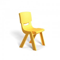 RFG Детски стол Chico, пластмасов, с облегалка, жълт, 41 х 35 х 62 cm - Детски столове
