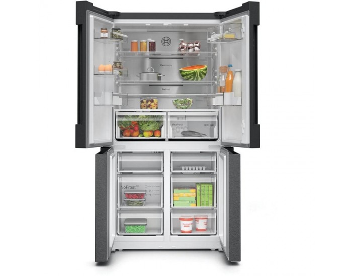 Хладилник Side-by-Side Bosch KFN96AXEA , 605 l, E , No Frost , Черна неръждаема стомана