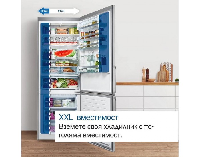 Хладилник с фризер Bosch KGN86AIDR , 631 l, D , No Frost , Инокс
