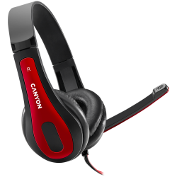 Слушалки с микрофон Canyon CNS-CHSC1BR , OVER-EAR - Офис