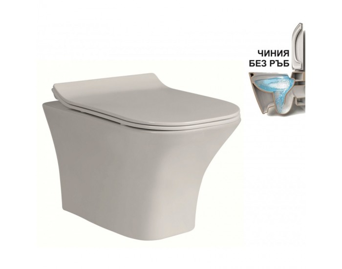 Конзолна тоалетна чиния ICC 3435W SLIM