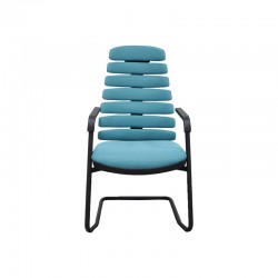 Посетителски стол RFG Spike 17 M, текстил, метална основа, до 120 kg, светлозелен - Офис столове