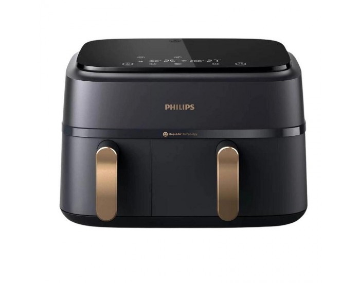 PHILIPS Series 3000 Airfryer с двойна кошница NA352/00 - продукт с нарушена опаковка PHILIPS Series 3000 Airfryer с двойна кошница NA352/00 - продукт с нарушена опаковка