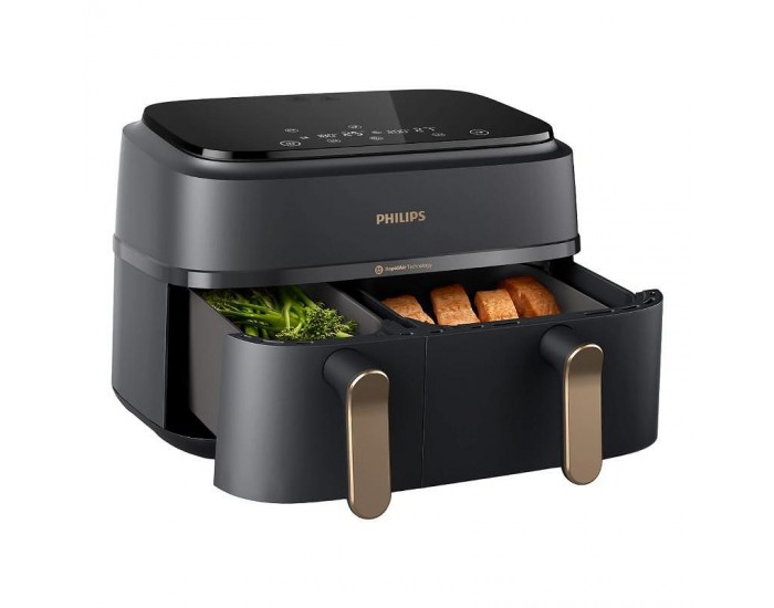 PHILIPS Series 3000 Airfryer с двойна кошница NA352/00 - продукт с нарушена опаковка PHILIPS Series 3000 Airfryer с двойна кошница NA352/00 - продукт с нарушена опаковка