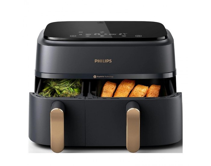 PHILIPS Series 3000 Airfryer с двойна кошница NA352/00 - продукт с нарушена опаковка PHILIPS Series 3000 Airfryer с двойна кошница NA352/00 - продукт с нарушена опаковка