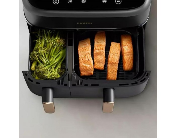 PHILIPS Series 3000 Airfryer с двойна кошница NA352/00 - продукт с нарушена опаковка PHILIPS Series 3000 Airfryer с двойна кошница NA352/00 - продукт с нарушена опаковка