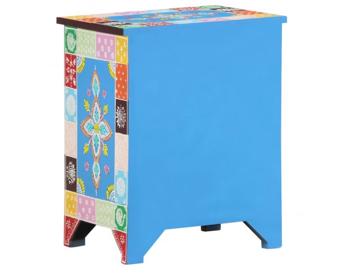 Sonata H Ръчно рисувано нощно шкафче, 40х30х50 см, манго масив