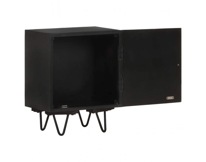 Sonata H Нощно шкафче с месингова предна част 40x30x50 см манго масив