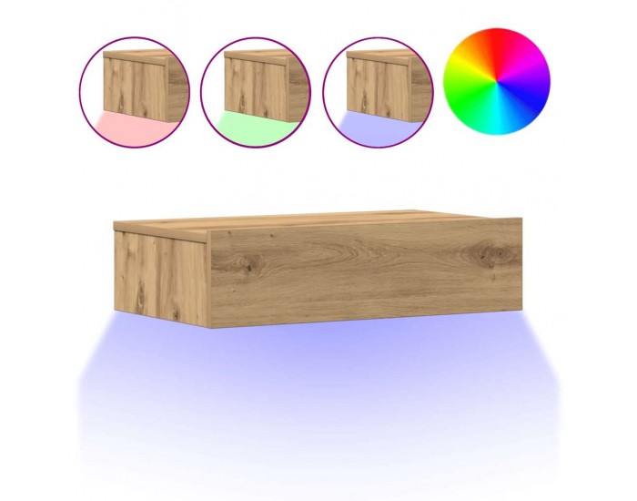 Sonata H Нощно шкафче Artisan Oak 60x35 cm Инженерна дървесина