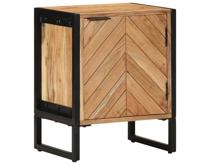 Sonata H Нощен шкаф Кафяво 40 x 30 x 50 cm Масивна акациева дървесина