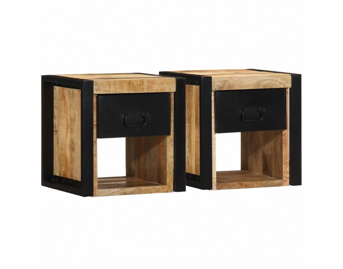 Sonata H Нощни шкафове 2 бр. 40x35x40 cm Масивна груба дървесина Манго