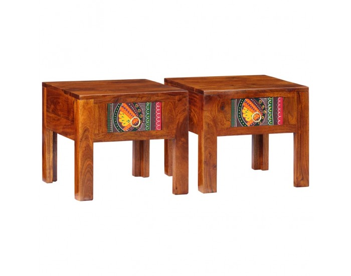 Sonata H Нощно шкафче 2 бр. 40x40x36 cm масивна дървесина акация