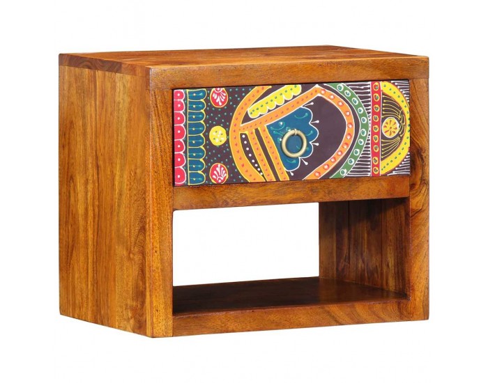 Sonata H Нощен шкаф Кафяво 40 x 35 x 35 см Акациево дърво масив