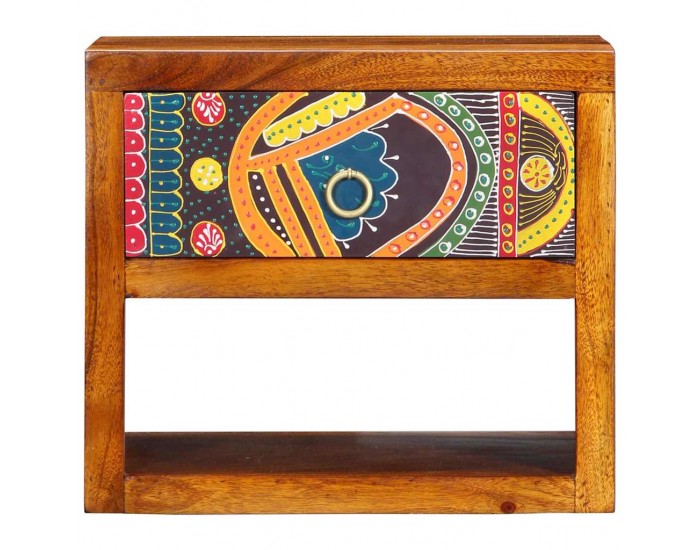 Sonata H Нощен шкаф Кафяво 40 x 35 x 35 см Акациево дърво масив