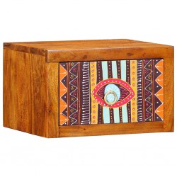 Sonata H Нощен шкаф Кафяво 35 x 30 x 22 см Акациево дърво масив - Нощни шкафчета