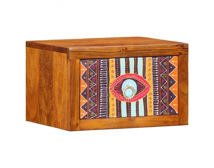 Sonata H Нощен шкаф Кафяво 35 x 30 x 22 см Акациево дърво масив