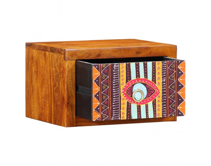 Sonata H Нощен шкаф Кафяво 35 x 30 x 22 см Акациево дърво масив