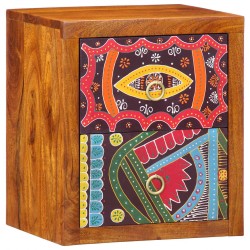 Sonata H Нощен шкаф Кафяво 35 x 30 x 40 см Акациево дърво масив - Нощни шкафчета