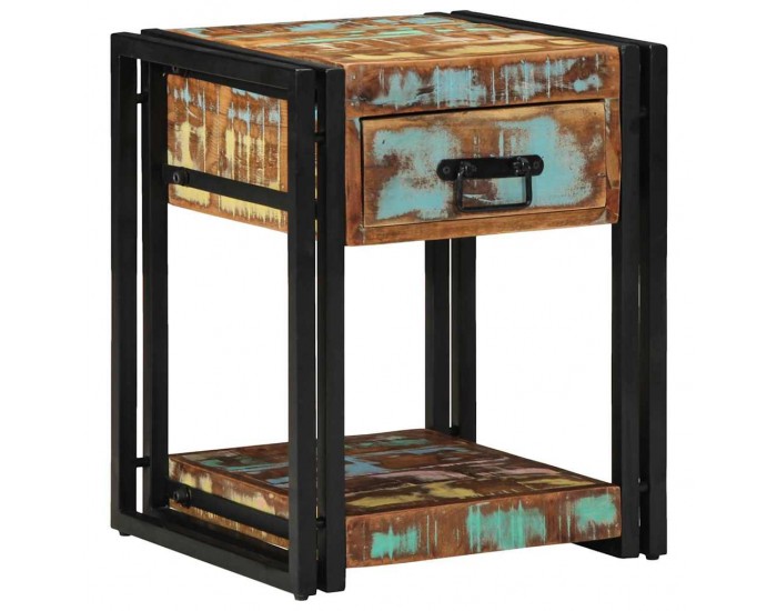 Sonata H Нощен шкаф Многоцветен 40 x 40 x 50 cm регенерирано дърво масив