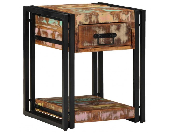 Sonata H Нощен шкаф Многоцветен 40 x 40 x 50 cm регенерирано дърво масив