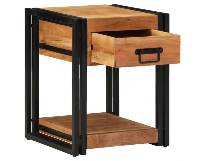 Sonata H Нощен шкаф Кафяво 40 x 40 x 50 cm Акациево дърво масив