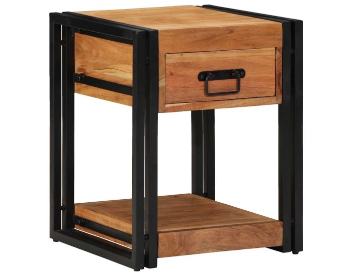 Sonata H Нощен шкаф Кафяво 40 x 40 x 50 cm Акациево дърво масив