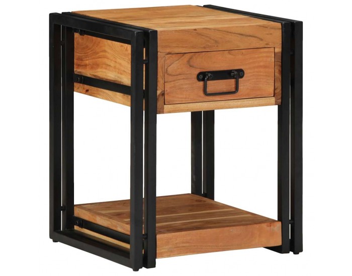 Sonata H Нощен шкаф Кафяво 40 x 40 x 50 cm Акациево дърво масив