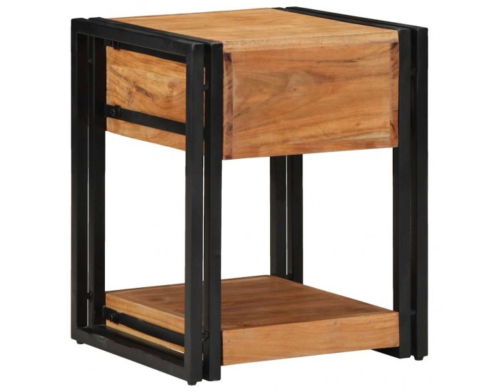 Sonata H Нощен шкаф Кафяво 40 x 40 x 50 cm Акациево дърво масив