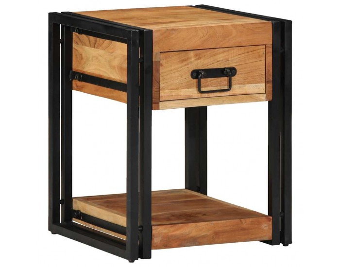 Sonata H Нощен шкаф Кафяво 40 x 40 x 50 cm Акациево дърво масив