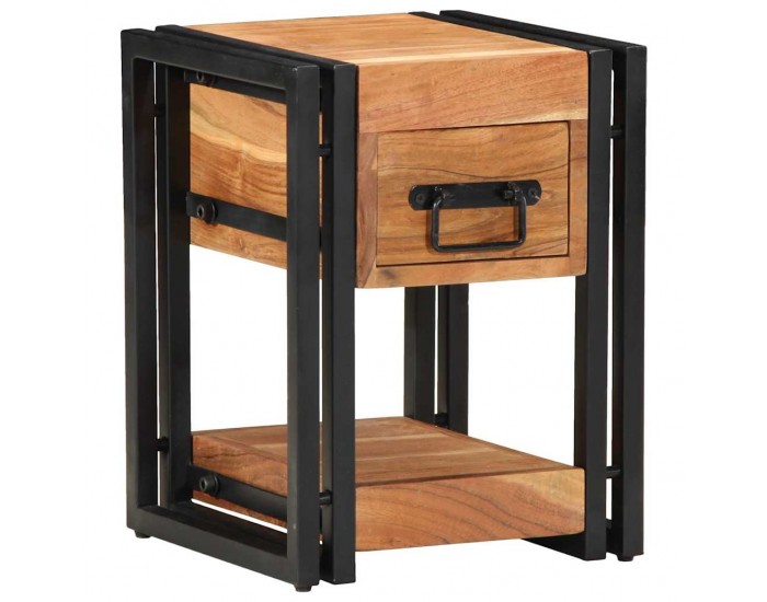 Sonata H Нощен шкаф 2 pcs Кафяво 30 x 30 x 40 cm Акациево дърво масив