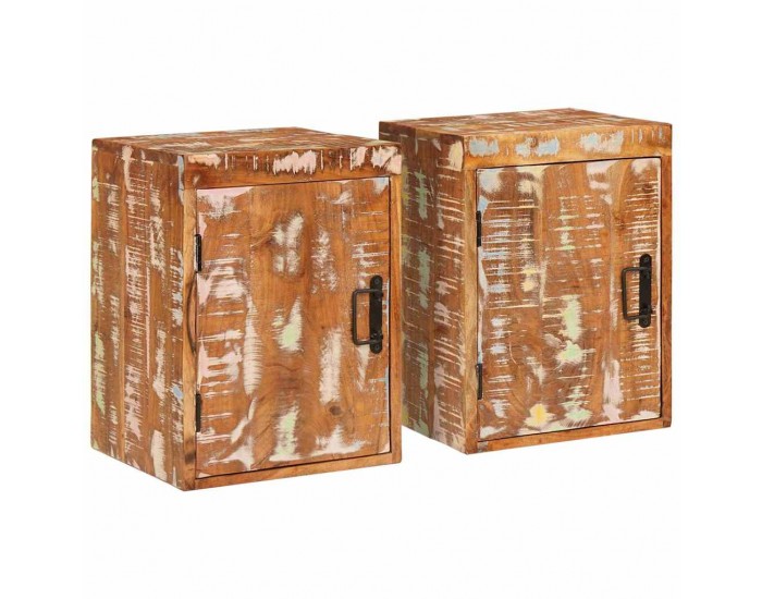 Sonata H Нощно шкафче 2 pcs Кафяво Кабина дърво от повторна употреба