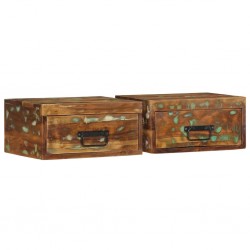 Sonata H Стенни нощни шкафове 2 бр. масивна дървесина възстановена - Нощни шкафчета