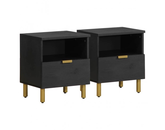 Sonata H Нощно шкафче, черно, 40x33x46 см, инженерно дърво