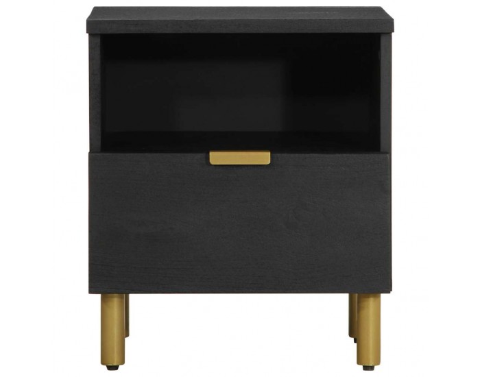 Sonata H Нощно шкафче, черно, 40x33x46 см, инженерно дърво