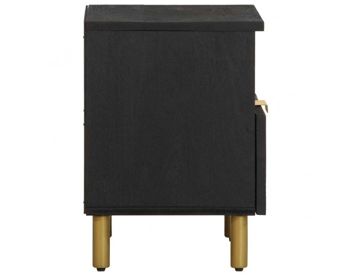 Sonata H Нощно шкафче, черно, 40x33x46 см, инженерно дърво