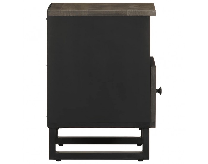 Sonata H Нощно шкафче, черно, 40x33x46 см, мангово дърво масив