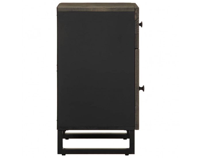 Sonata H Нощно шкафче, черно, 50x33x60 см, мангово дърво масив