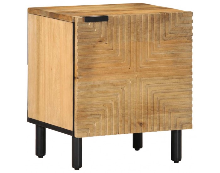 Sonata H Нощно шкафче Кафяво 40x33x46 cm Масивна дървесина Манго