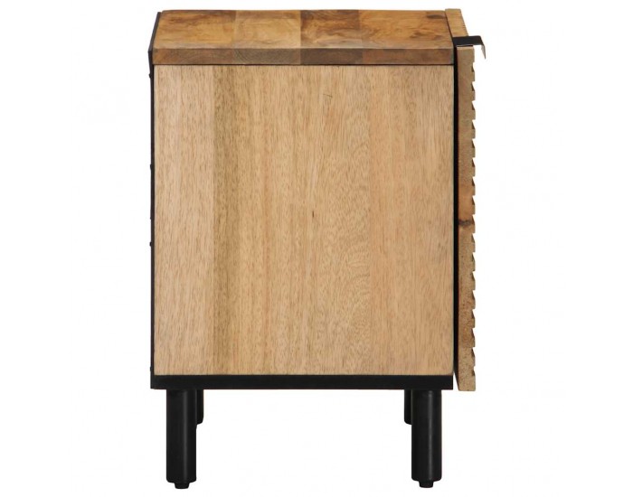 Sonata H Нощно шкафче Кафяво 40x33x46 cm Масивна дървесина Манго