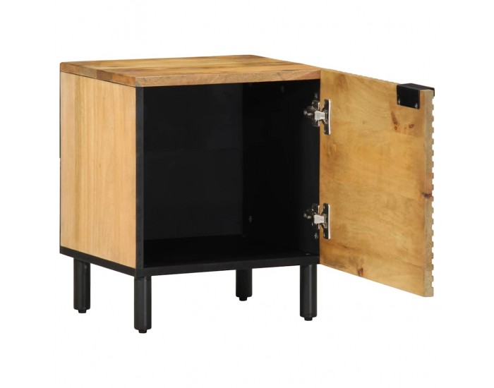 Sonata H Нощно шкафче Кафяво 40x33x46 cm Масивна дървесина Манго