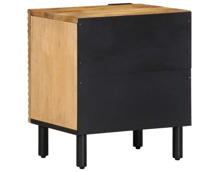 Sonata H Нощно шкафче Кафяво 40x33x46 cm Масивна дървесина Манго