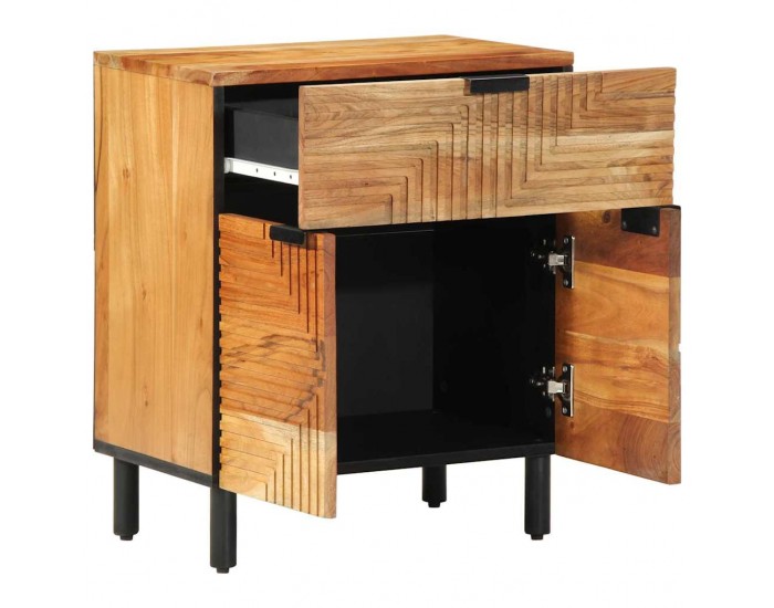 Sonata H Нощен шкаф Кафяво 50 x 33 x 60 см Акациево дърво масив