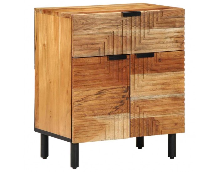 Sonata H Нощен шкаф Кафяво 50 x 33 x 60 см Акациево дърво масив