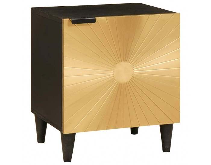Sonata H Нощно шкафче 2 pcs Черен и златен 40 x 33.5 x 46 см