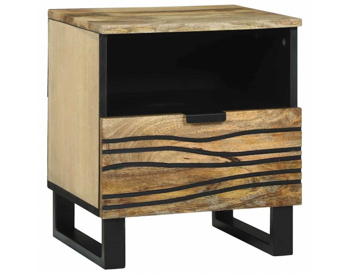 Sonata H Нощен шкаф Кафяво 40 x 33 x 46 см мангово дърво масив